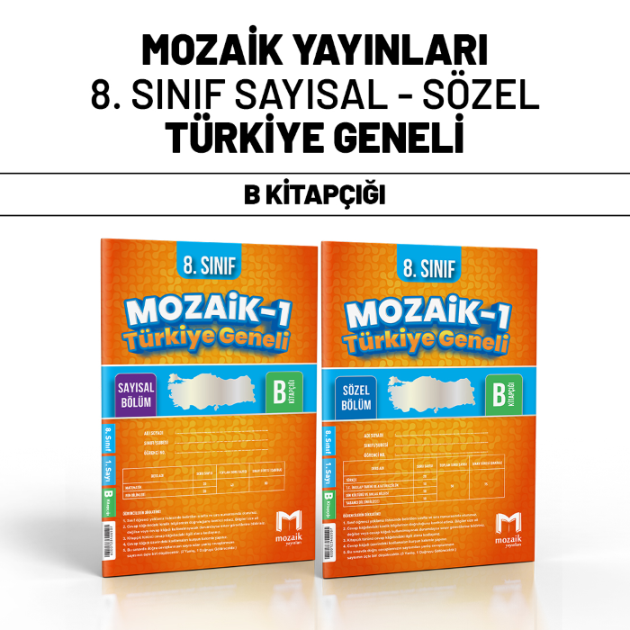 MOZAİK 08.SINIF TÜRKİYE GENELİ SAY/SÖZ 1-B -25-26